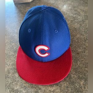 New Era 59FIFTY Chicago Cubs MLB Blue Red Baseball Cap Hat Vintage Stretch Fit